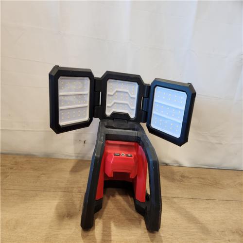 AS-IS- Milwaukee 18-Volt Lithium-Ion Cordless 4500 Lumens ROVER Dual Power Triple-Panel Flood & Area Light (Tool-Only)