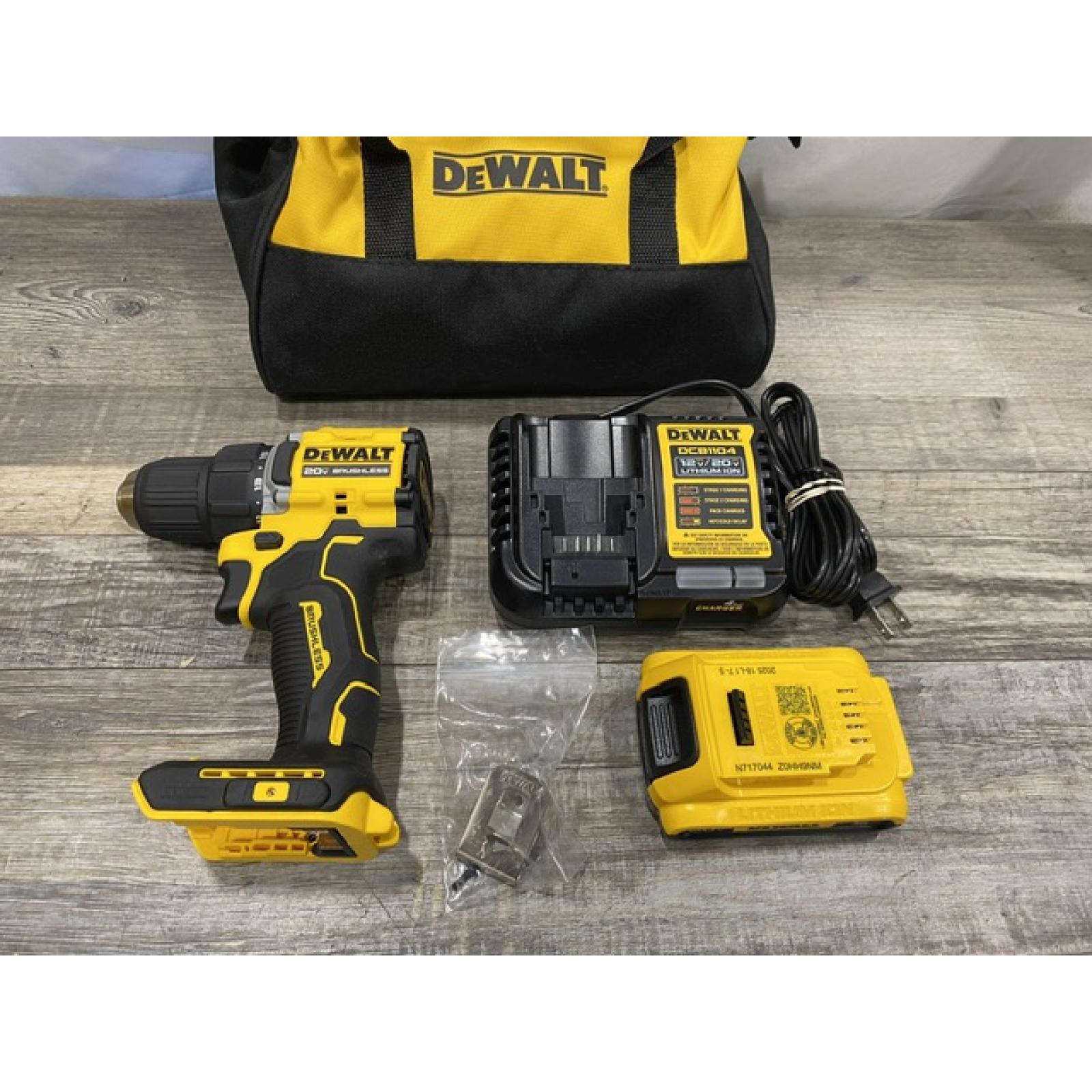AS-IS DEWALT Atomic 20V Lithium-Ion Cordless Compact 1/2 in. Drill/Driver Kit