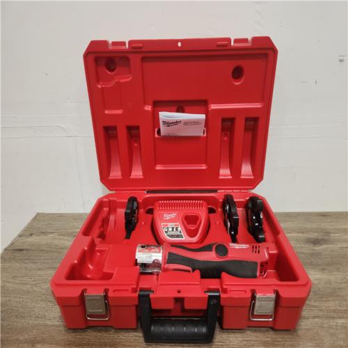 Phoenix Location LIKE NEW Milwaukee M12 12-Volt Lithium-Ion Force Logic Cordless Press Tool Kit (3 Jaws Included) with Hard Case and Charger