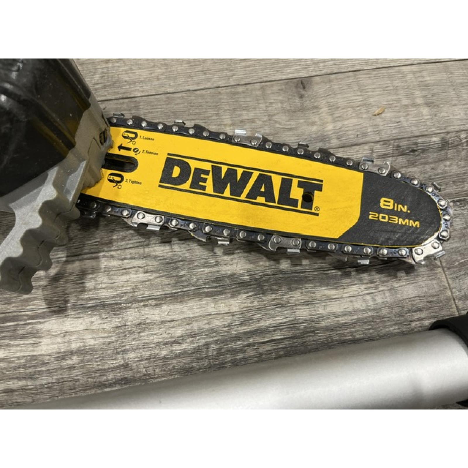 AS-IS DEWALT 20V MAX 8in. Brushless Cordless Battery Powered Pole Saw (Tool Only)