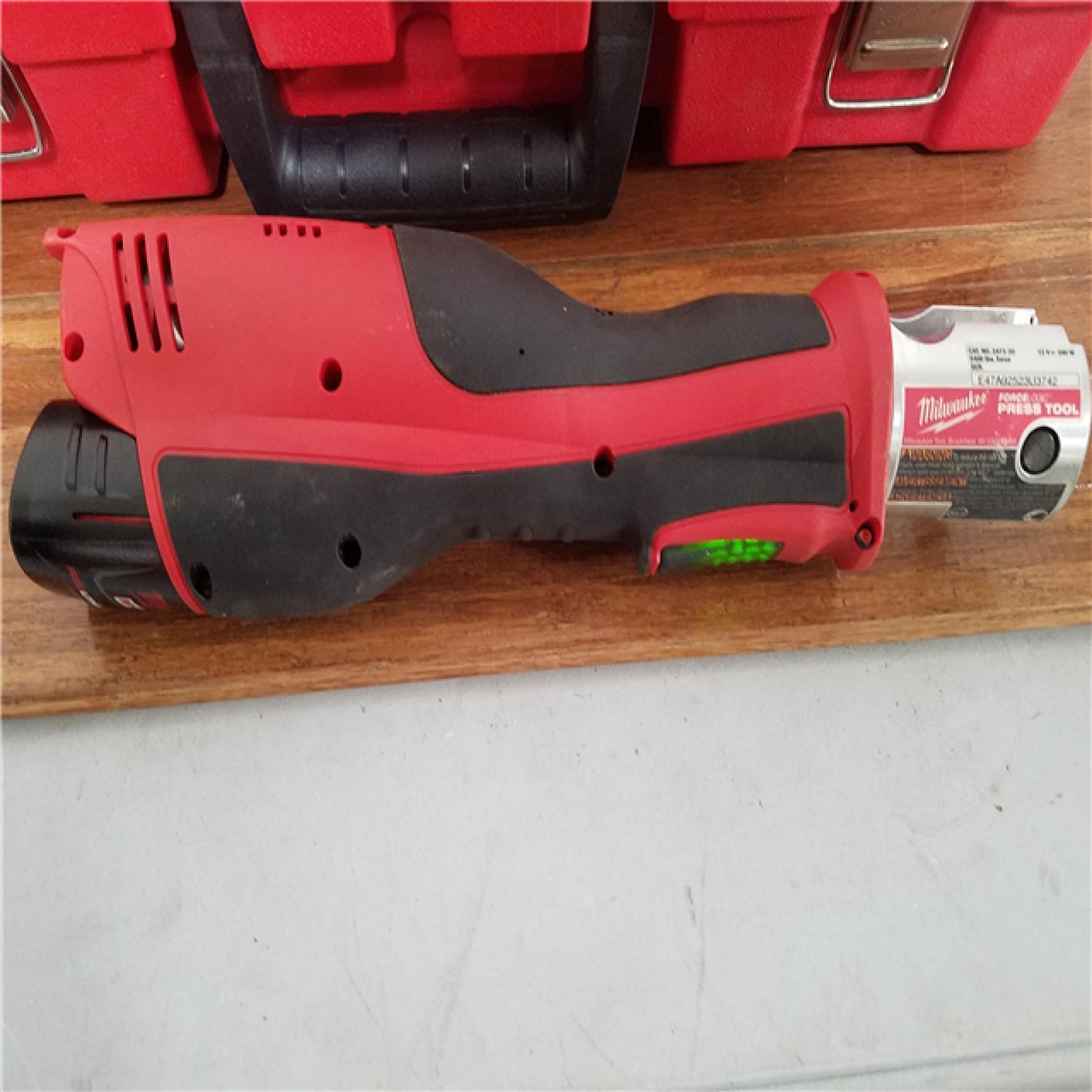 California NEW Milwaukee M12 Force Logic Press Tool Kit  Includes (2) Batteries  Charger & Hard Case