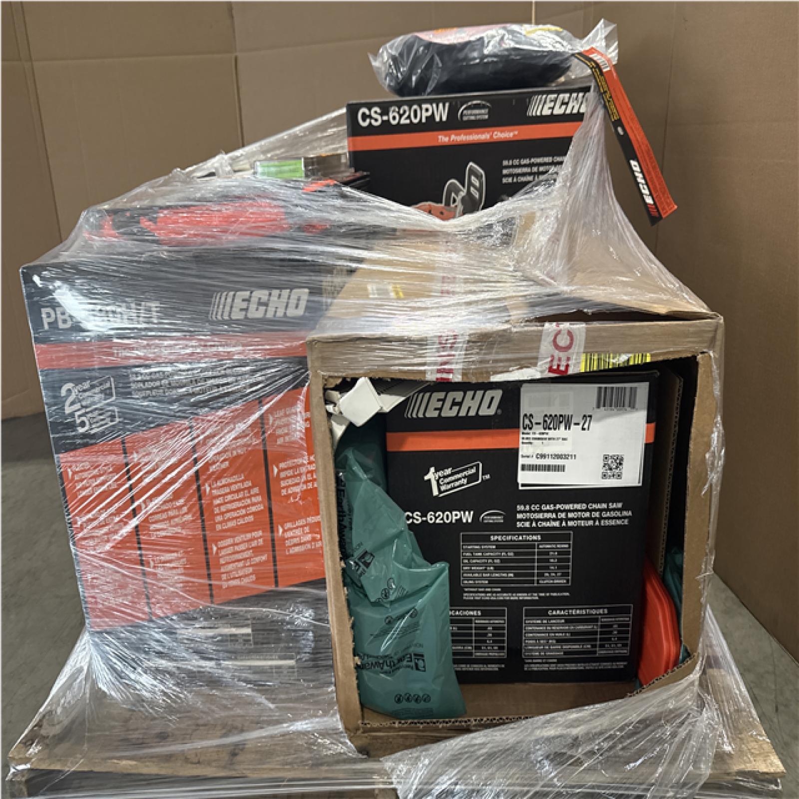 CALIFORNIA AS IS ECHO POWER EQUIPMENT PALLET