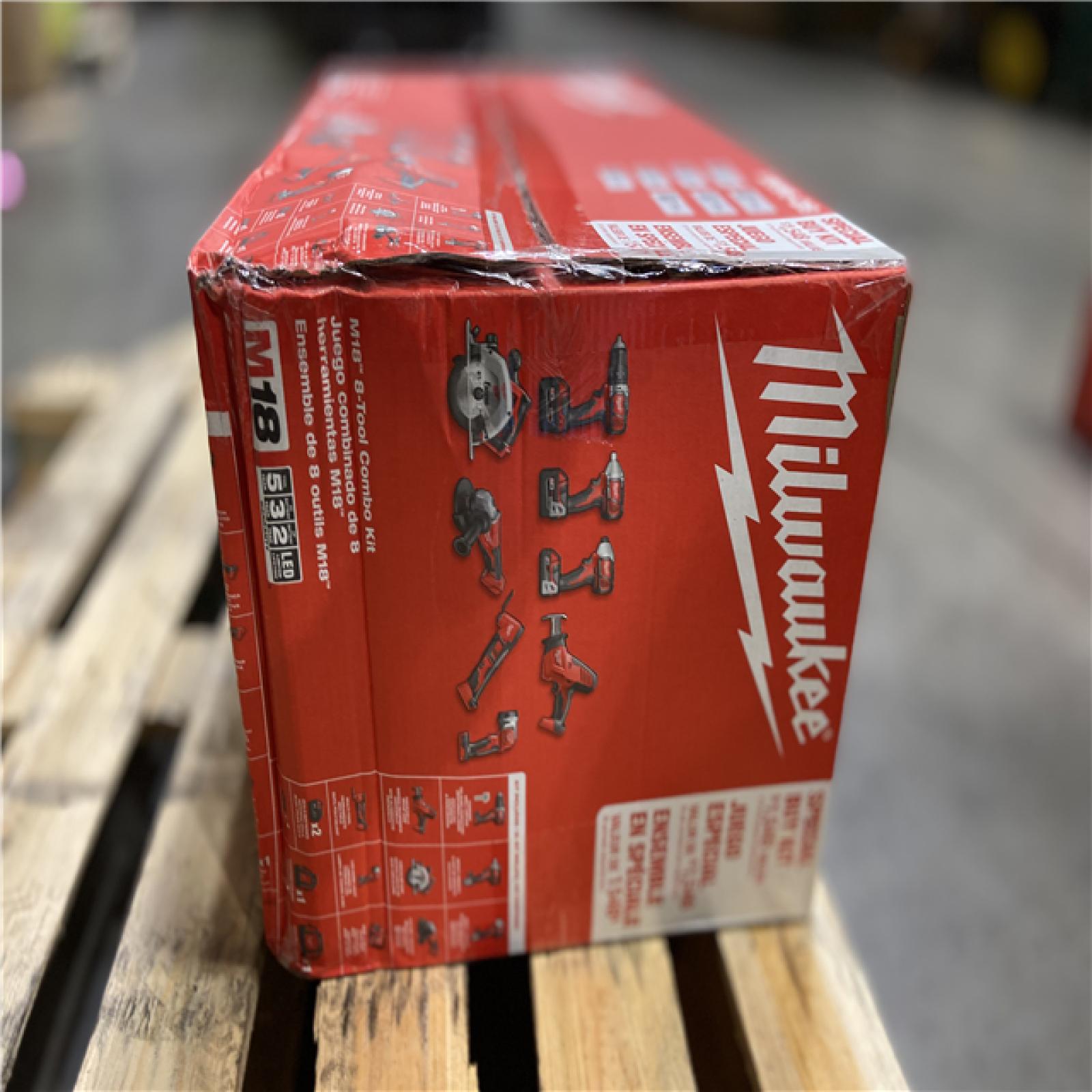 NEW! - Milwaukee M18 18V Cordless Power Tool Combo Kit, 8-Tool Set