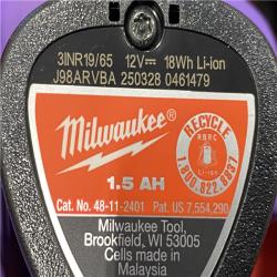 AS-IS Milwaukee 12/18V Lithium-Ion Cordless 3/8 in. Ratchet and 1/2 in. High Torque Impact Wrench with Friction Ring Combo Kit