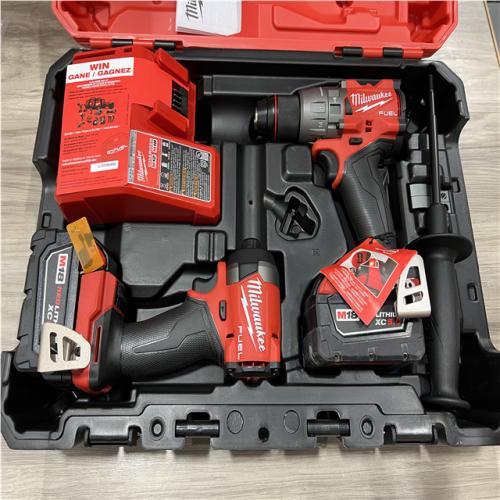 AS-IS Milwaukee FUEL 18V Lithium-Ion Brushless Cordless Hammer Drill and Impact Driver Combo Kit