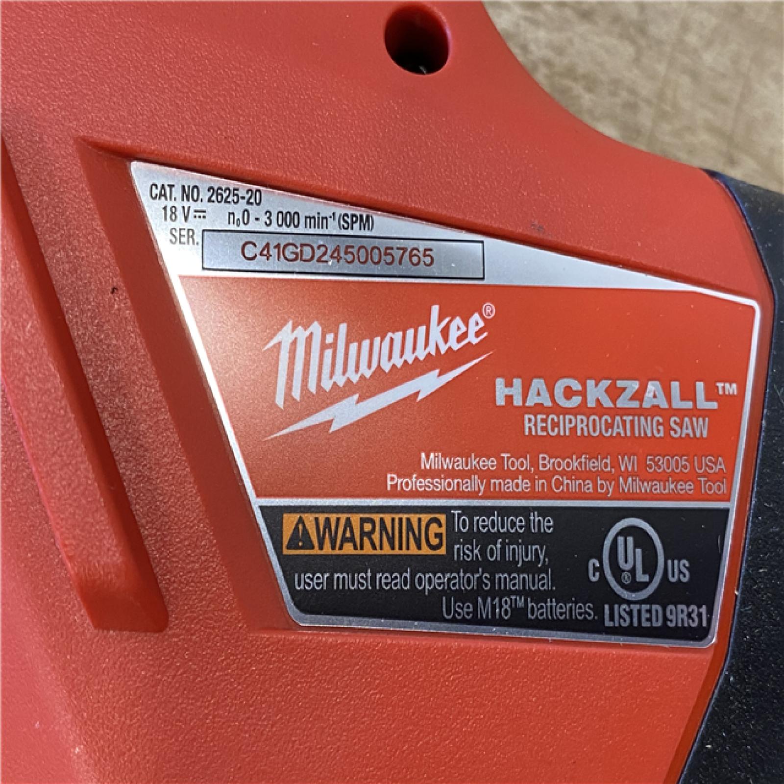 AS-IS Milwaukee 18V Lithium-Ion Cordless HACKZALL Reciprocating Saw (Tool-Only)