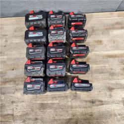 HOUSTON LOCATION - AS-IS MILWAUKEE BATTERY PACK QTY - 15