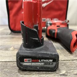 AS-IS Milwaukee FUEL 12V Li-Ion Brushless Cordless Stubby 3/8 in. Impact Wrench Kit