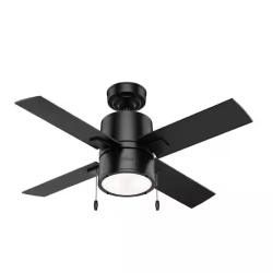 DALLAS LOCATION - Hunter Beck 42 in. LED Indoor Matte Black Ceiling Fan with Light (18 units)