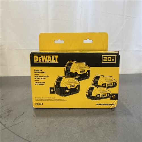 New! - DEWALT 20-Volt MAX Lithium-Ion (2) 2.0Ah & (2) 4.0AH Battery KIT
