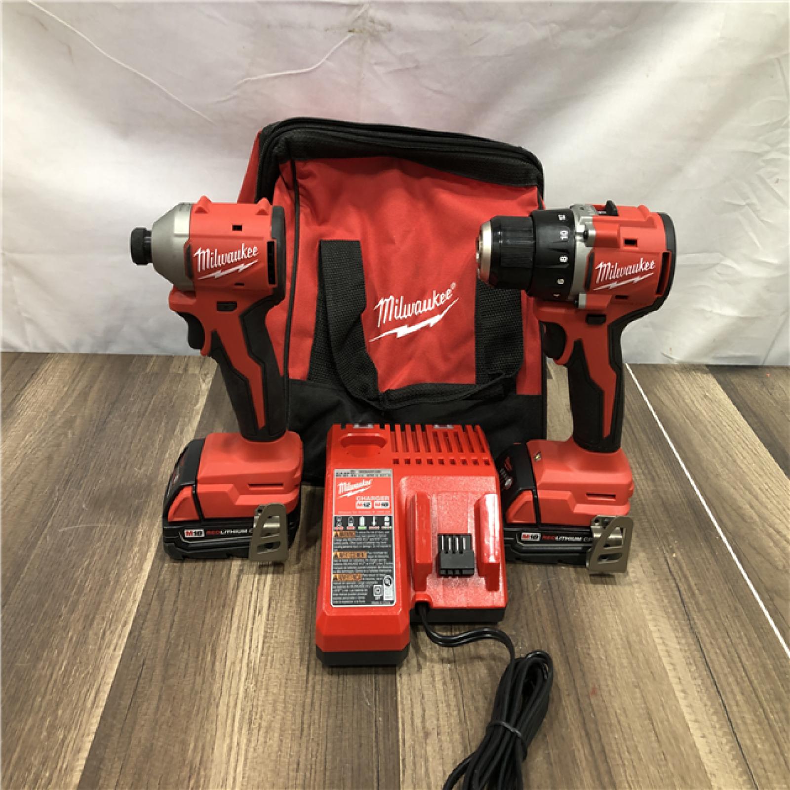 AS-IS Milwaukee 18V Lithium-Ion Brushless Cordless Compact Drill/Impact Combo Kit