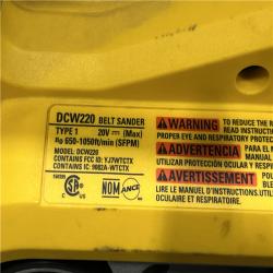 AS-IS DEWALT 20V MAX* XR Brushless Cordless Belt Sander (Tool-Only)