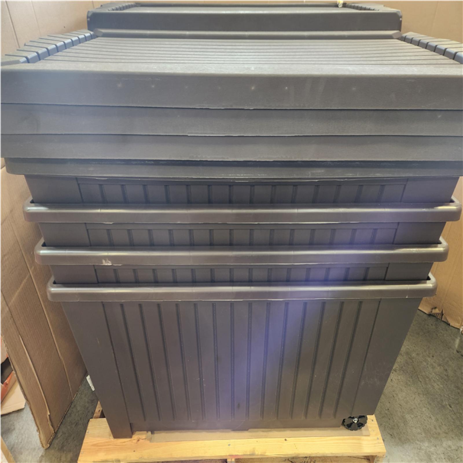 Phoenix LIKE NEW Pallet StyleWell 90 Gal. Resin Deck Box with Wheels in Brown RV: $639