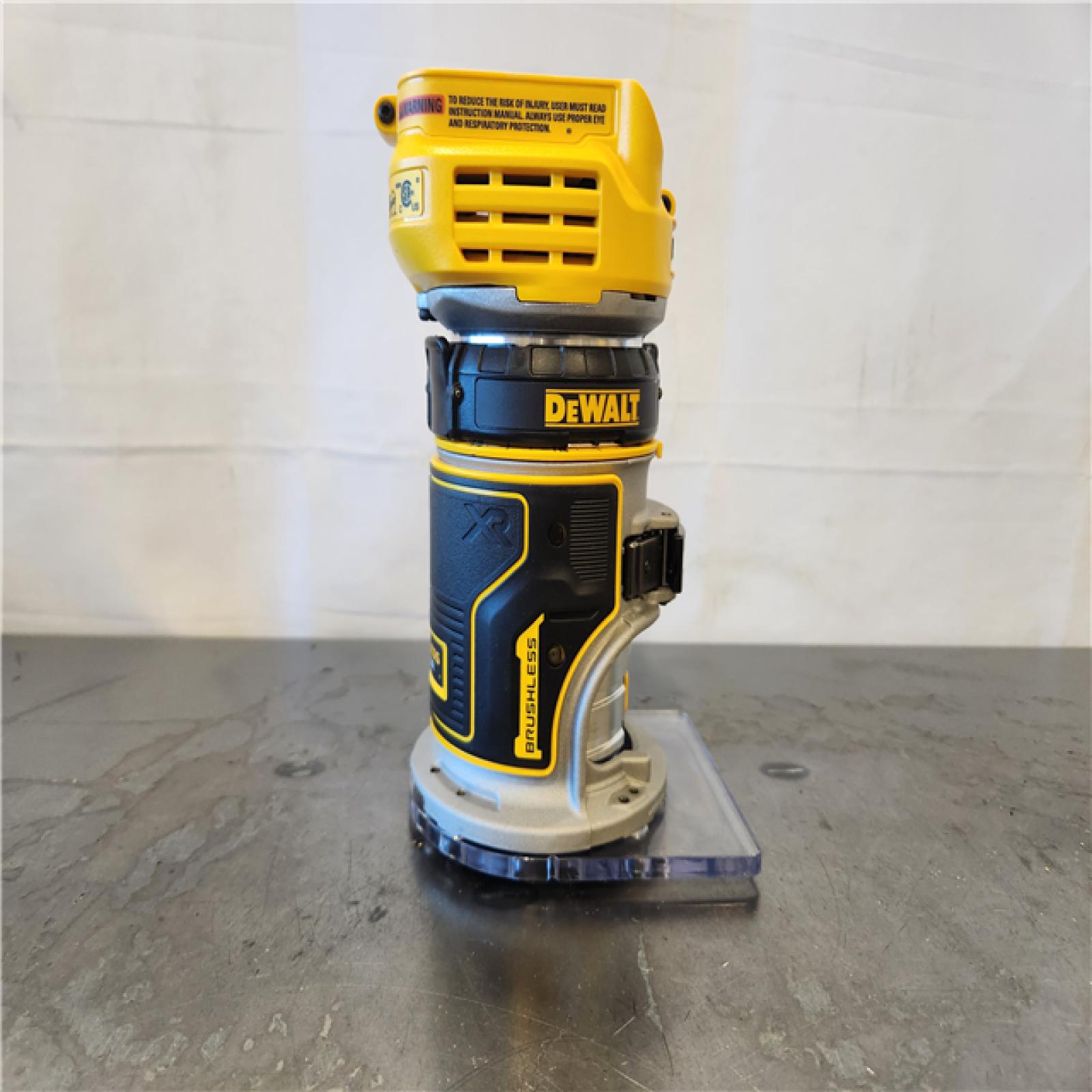 AS-IS- DEWALT 20V MAX XR Lithium-Ion Brushless Cordless Compact Router (Tool Only)