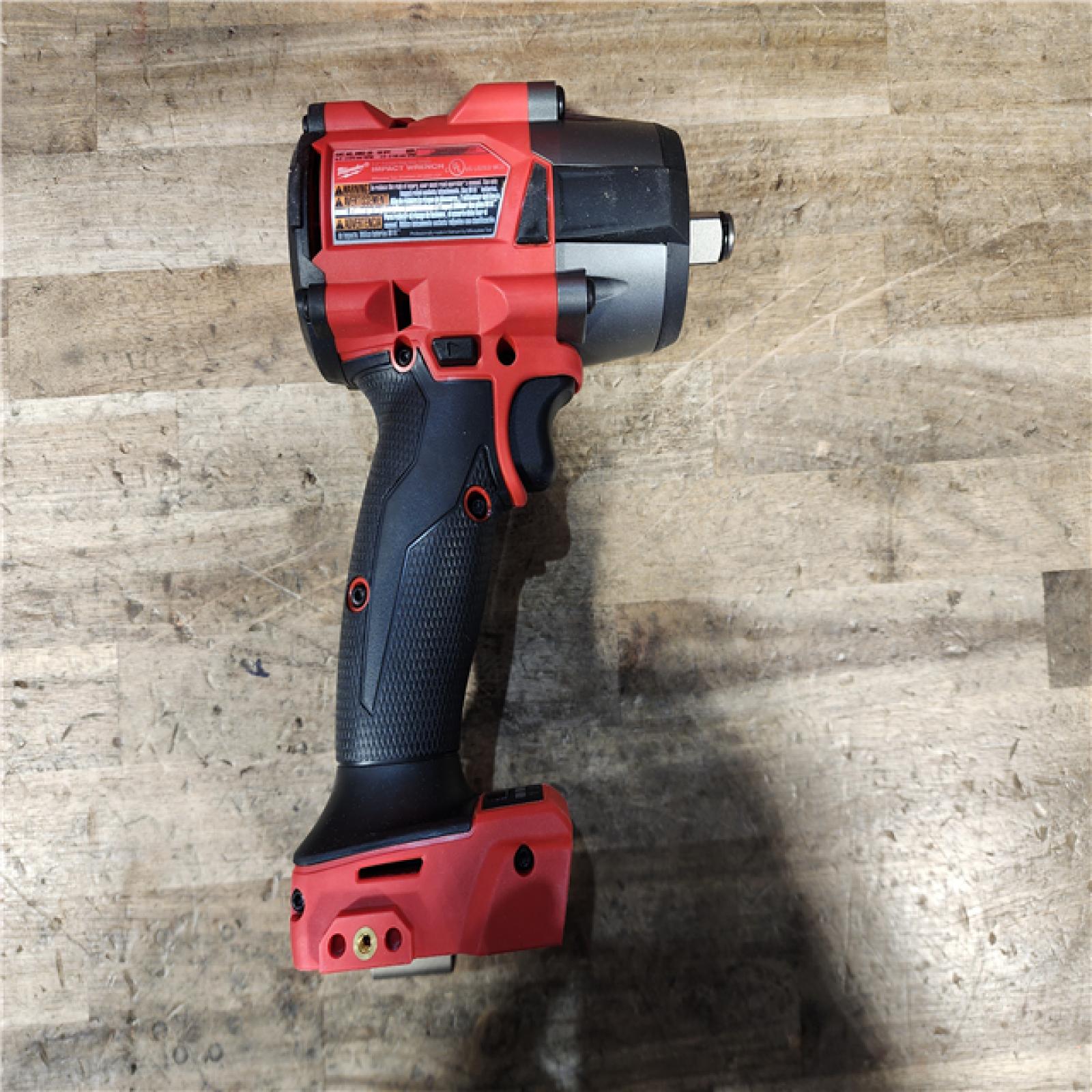 HOUSTON LOCATION - AS-IS Milwaukee M18 18V Fuel 1/2  Mid-Torque Impact Wrench Cordless Lithium-Ion Brushless with Friction Ring 2962-20
