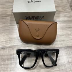 AS-IS Ray-Ban Meta - Wayfarer Smart Bluetooth Audio Glasses - Matte Black  Clear to G15 Green Transitions