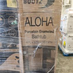 Phoenix Location AS-IS Bootz Industries Aloha 60 in. x 30 in. Soaking Bathtub with Right Drain in White Pallet (2-Tubs)