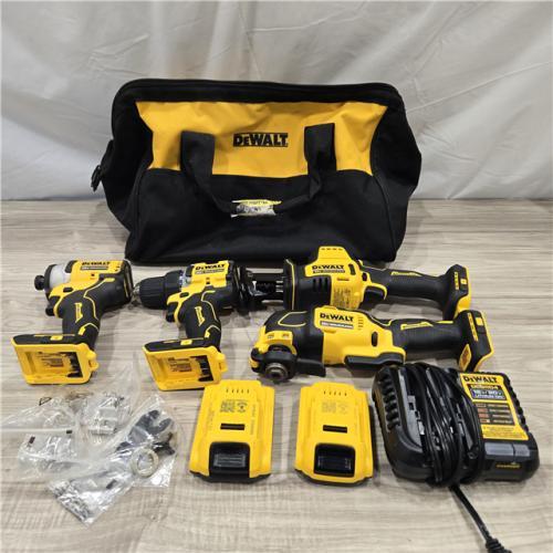 AS-IS DeWalt 20V MAX ATOMIC Cordless Brushless 4-Tool Combo Kit