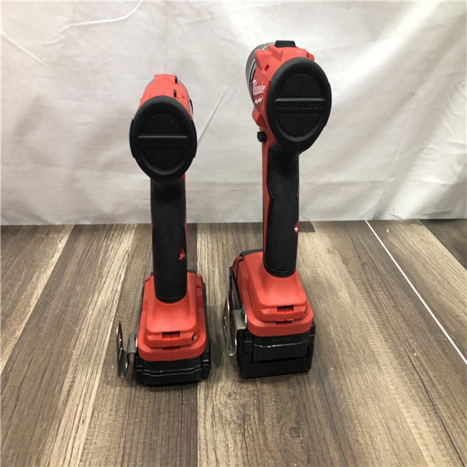 AS-IS Milwaukee 18-Volt Lithium-Ion Brushless Cordless Compact Hammer Drill/Impact Combo Kit