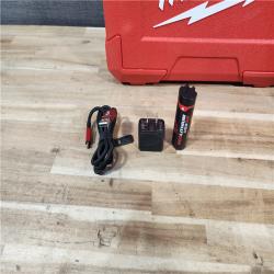 HOUSTON LOCATION - AS-IS Milwaukee Green 100 ft. Cross Line and Plumb Points Rechargeable Laser Level with REDLITHIUM Lithium-Ion USB Battery and Charger