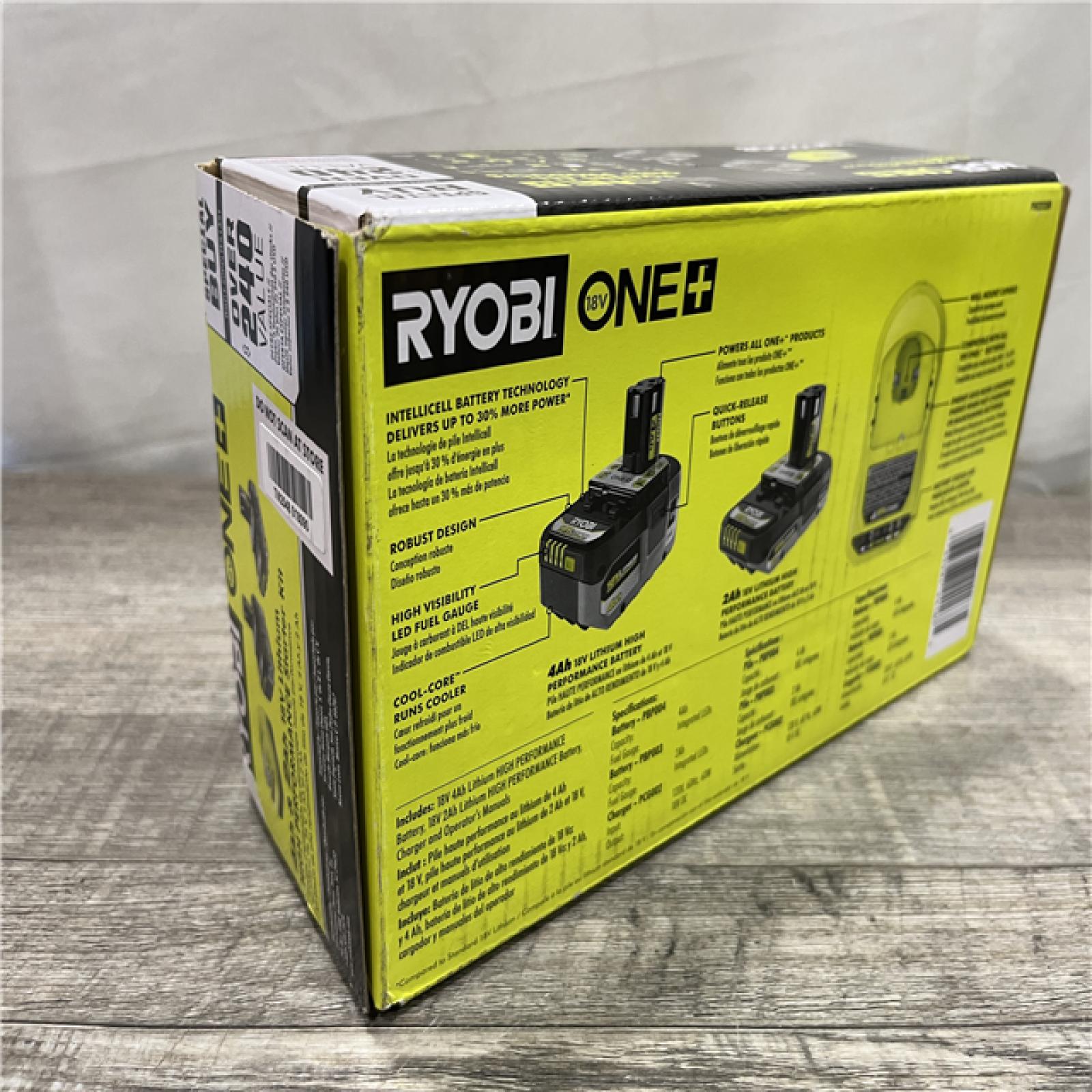 NEW - RYOBI ONE+ 18V Lithium-Ion Starter Battery  and Charger Kit