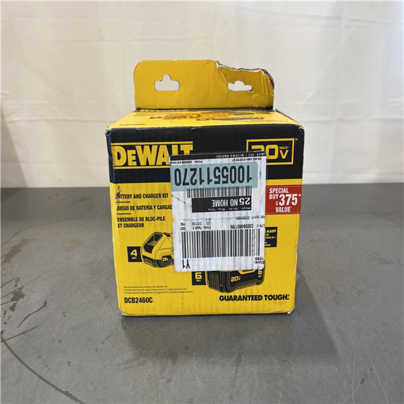 New! - DEWALT 20V MAX Lithium-Ion 6.0Ah and 4.0Ah Battery and Charger Starter Kit