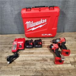 HOUSTON LOCATION - AS-IS (APPEARS LIKE NEW) Milwaukee FUEL 18V Lithium-Ion Brushless Cordless Hammer Drill and Impact Driver Combo Kit