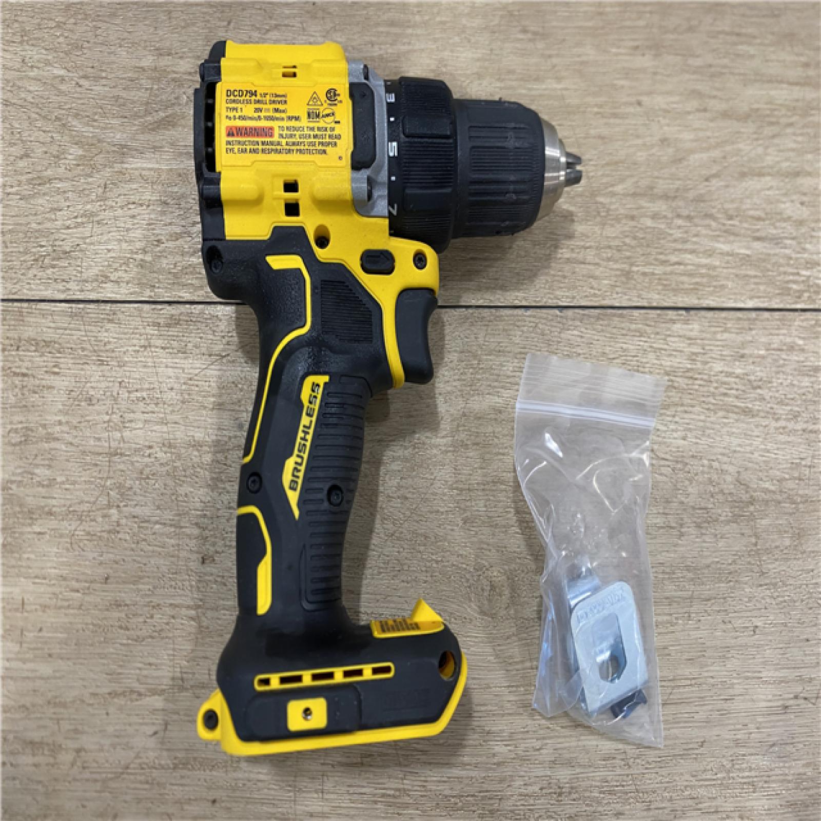 AS-IS DEWALT ATOMIC 20-Volt MAX Brushless Cordless 1/2 in. Drill Driver (Tool-Only)