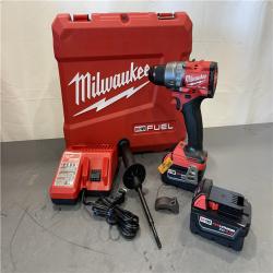 AS-IS - Milwaukee M18 FUEL 18V Lithium-Ion Brushless Cordless 1/2 in. Hammer Drill Driver Kit
