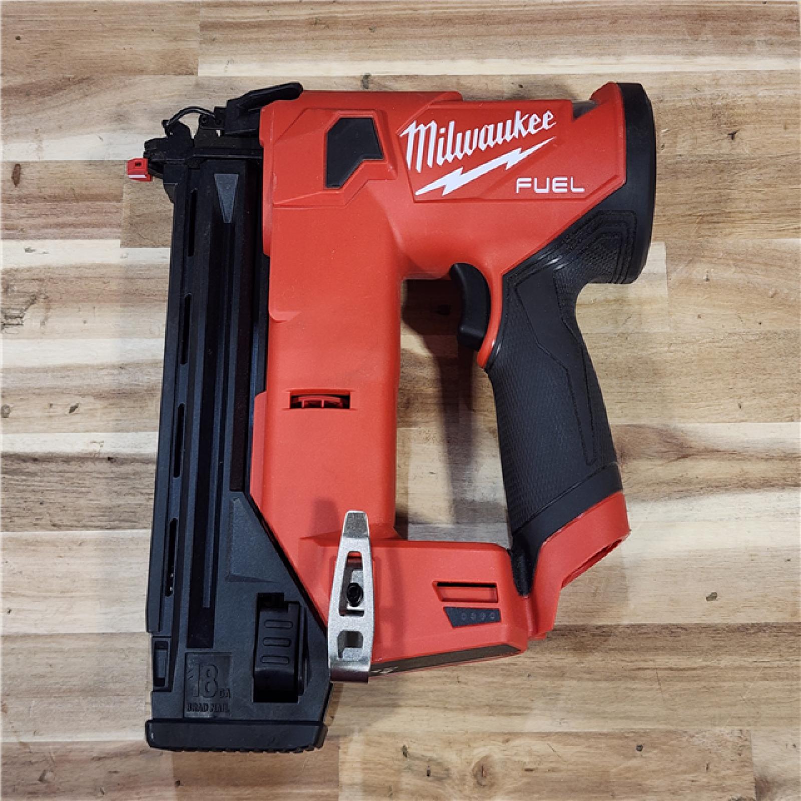 HOUSTON LOCATION - AS-IS Milwaukee  FUEL 12-Volt Lithium-Ion Brushless Cordless 18-Gauge 1-1/2 in. Compact Brad Nailer (Tool Only)