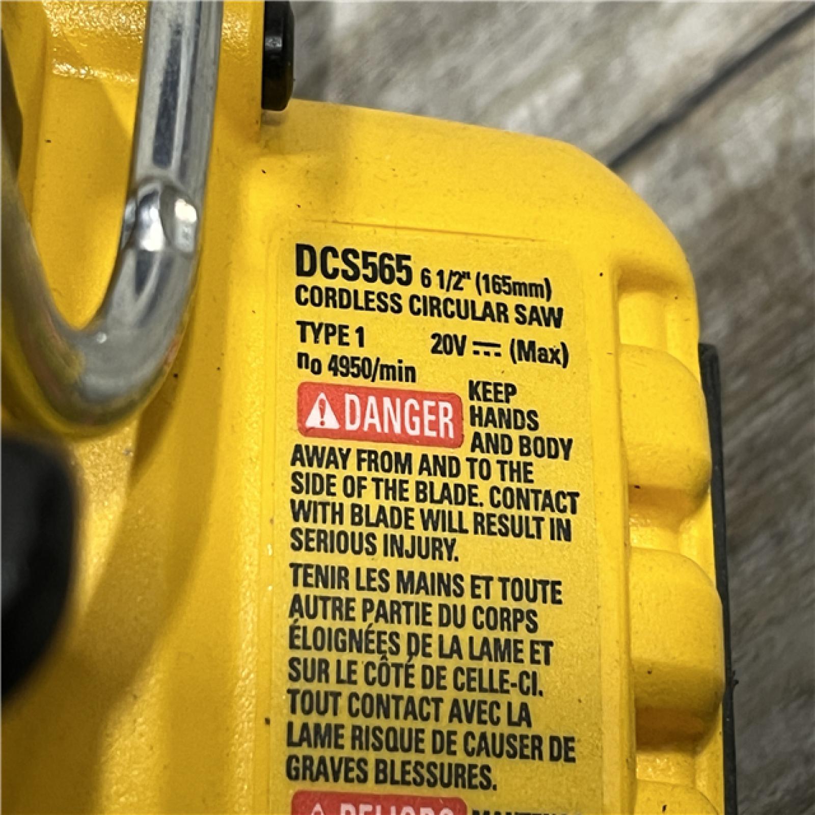 AS-IS DEWALT 20V MAX Cordless Brushless 6-1/2 in. Sidewinder Style Circular Saw (Tool Only)