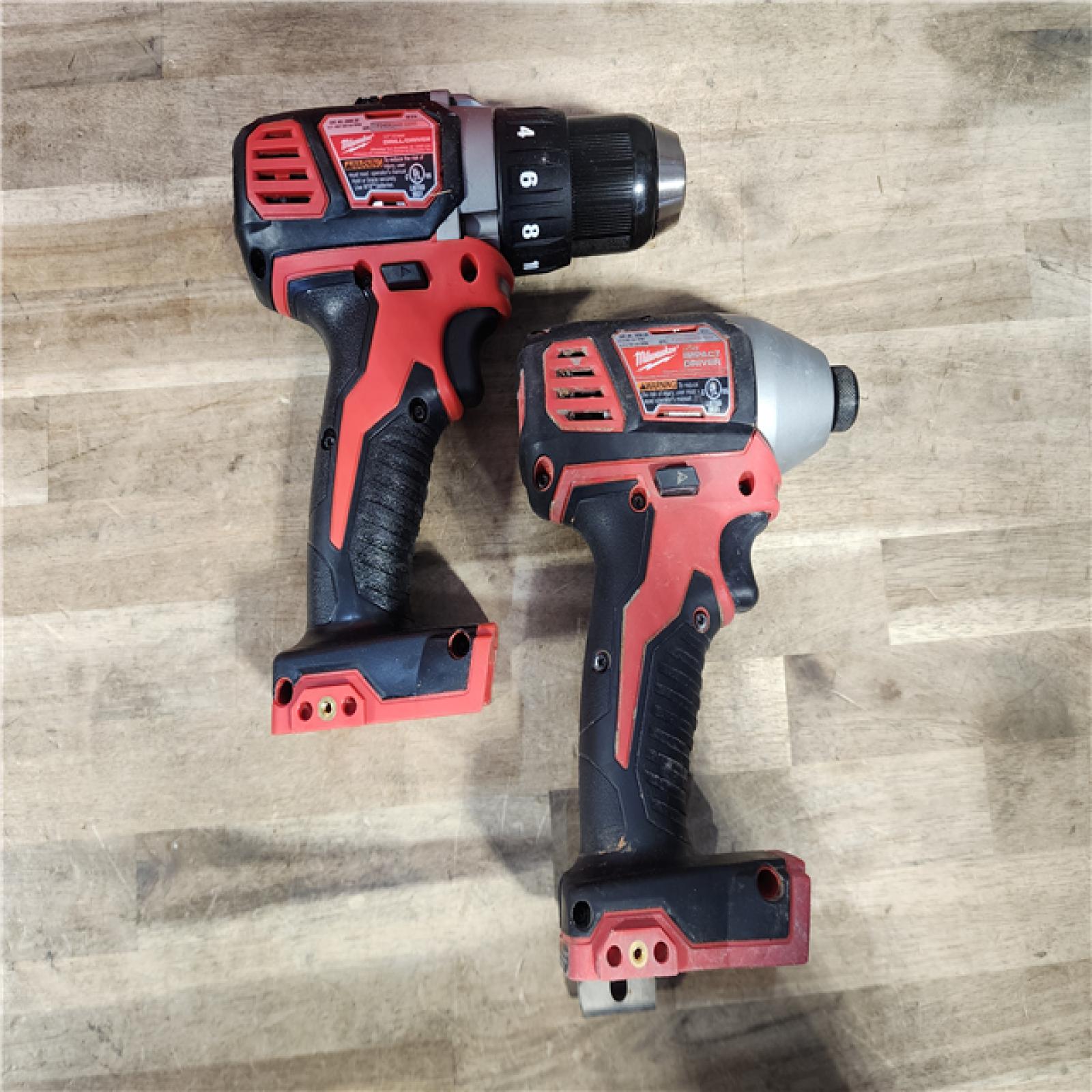 HOUSTON LOCATION - AS-IS Milwaukee 18V Cordless Brushed 2-Tool Drill/Driver and Impact Driver Kit