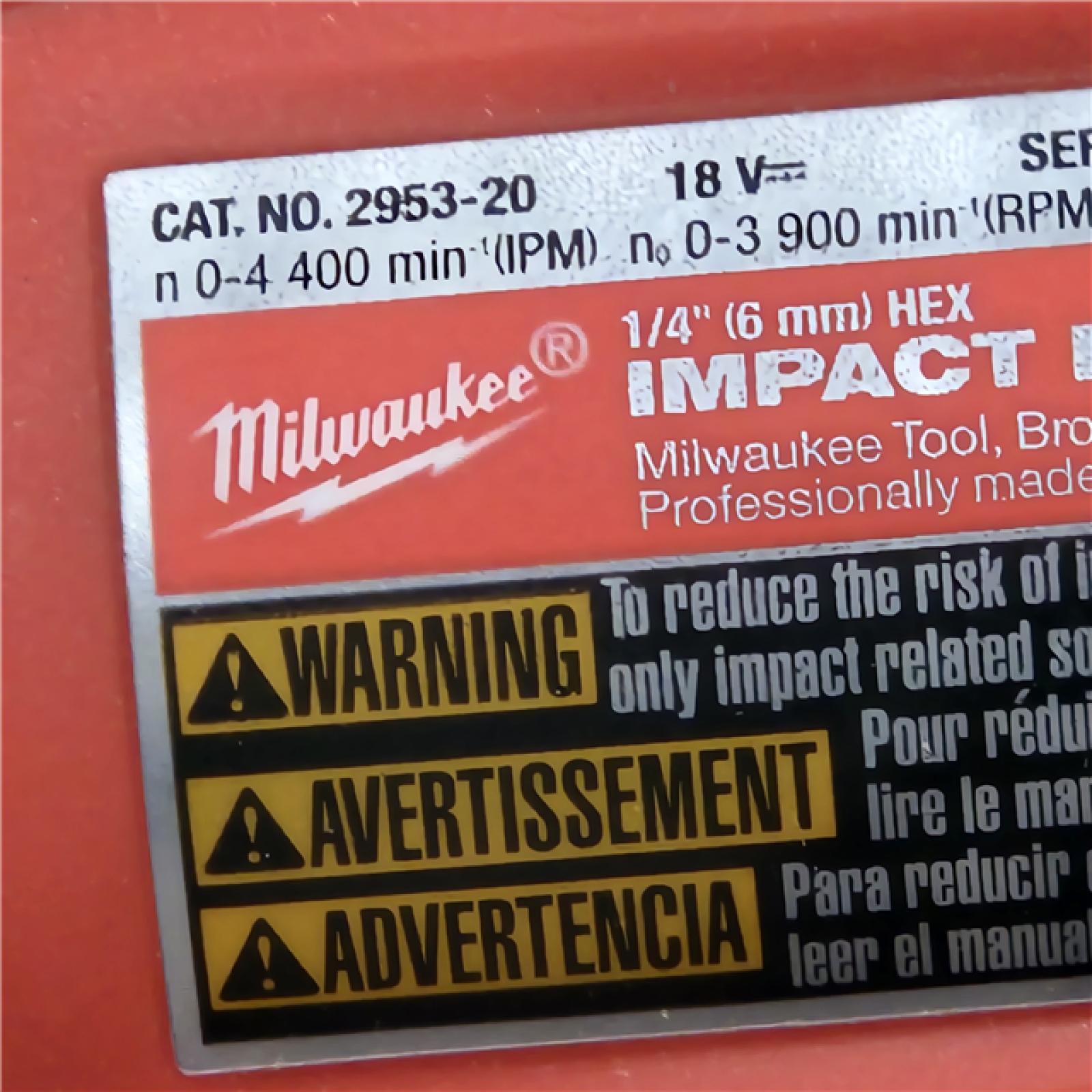AS-IS Milwaukee 2953-20 18V Cordless 1/4 Hex Impact Driver (Tool-Only)