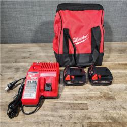 HOUSTON LOCATION - AS-IS Milwaukee M18 18V Lithium-Ion Brushless Cordless Compact Drill/Impact Combo Kit (2-Tool) W/(2) 2.0 Ah Batteries  Charger & Bag