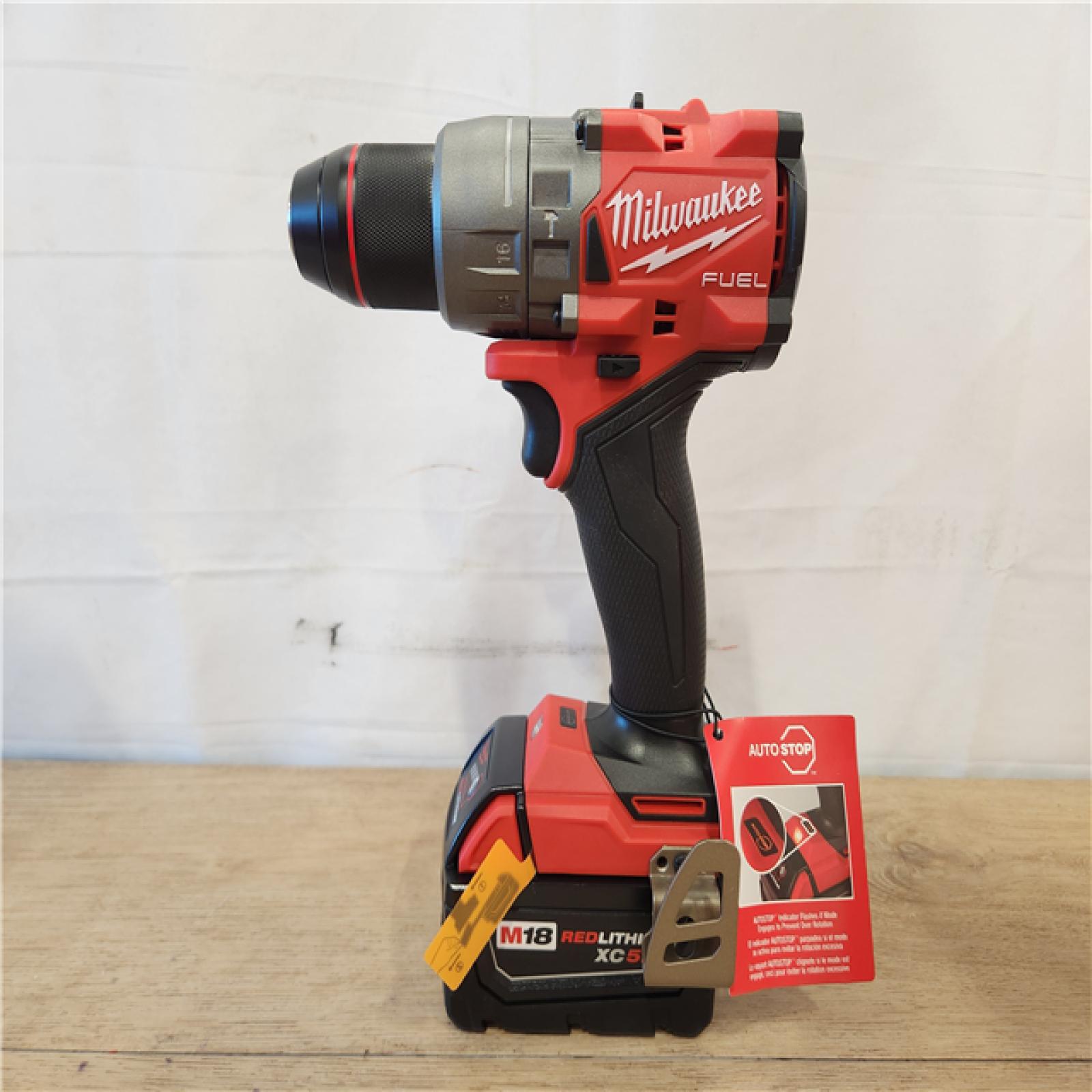 AS-IS- Milwaukee Hammer Drill Driver Kit with Batteries  Charger & Tool Case  Red