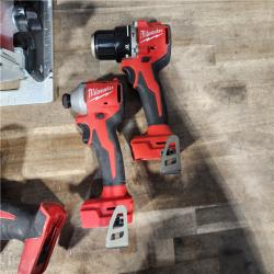 HOUSTON LOCATION - AS-IS MILWAUKEE 4 TOOL COMBO KIT W/ (2) BATTERY & CHARGER