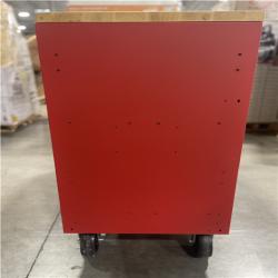 DALLAS LOCATION- AS-IS MILWAUKEE 52 in. W x 22.1 in. D 12-Drawer Mobile Workbench w/ Solid Wood Top