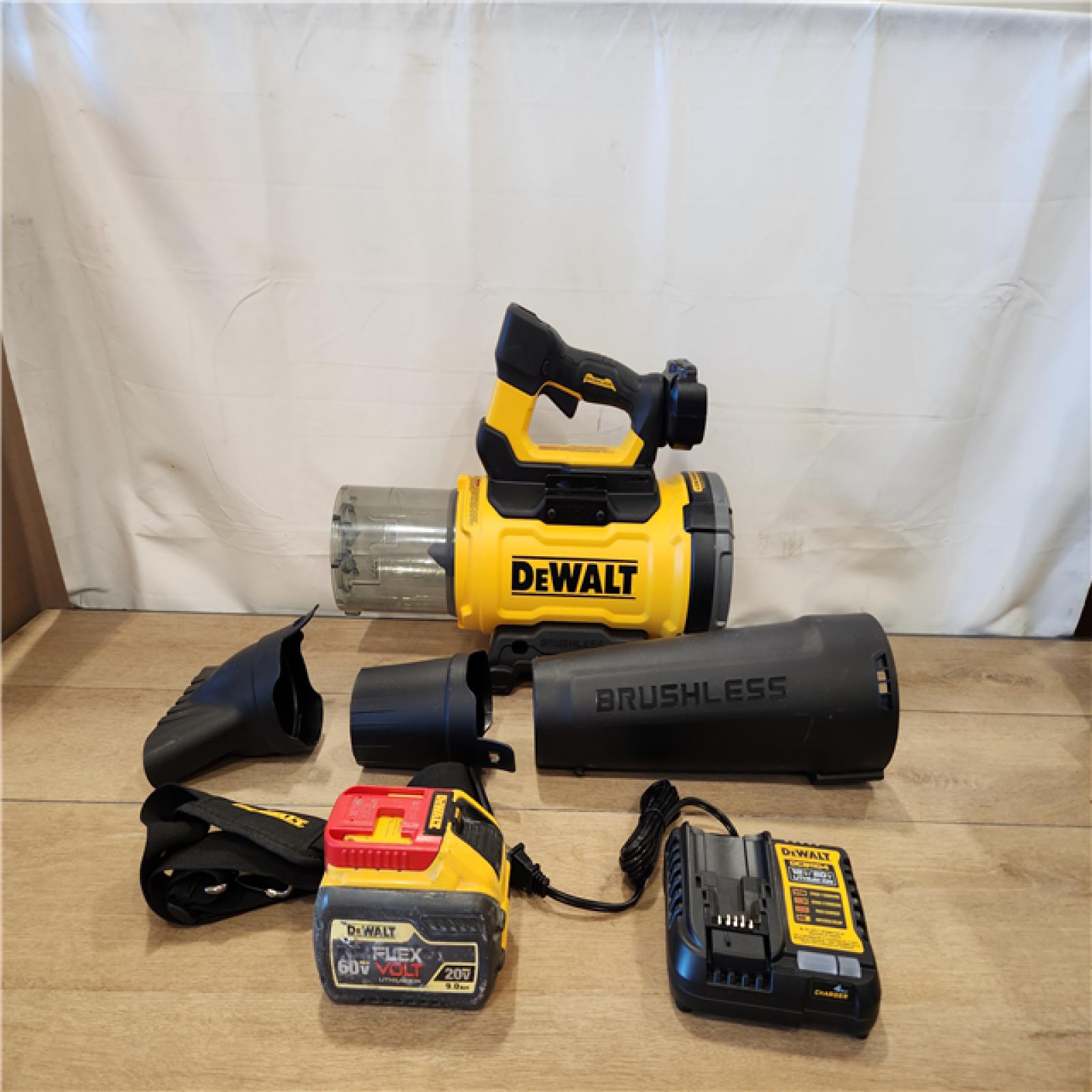 AS-IS- FLEXVOLT 60V MAX 160 MPH 760 CFM Brushless Cordless Battery Powered Blower Kit W/ (1) FLEXVOLT 4 Ah Battery and Charger