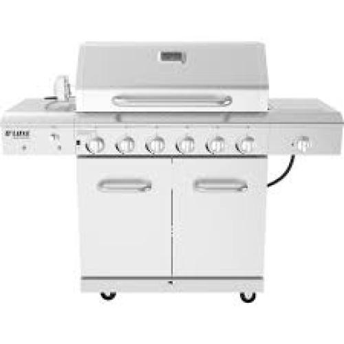 Phoenix Location NEW Nexgrill Deluxe 6-Burner Propane Gas Grill in Stainless Steel with Ceramic Searing Side Burner and Rotisserie Kit