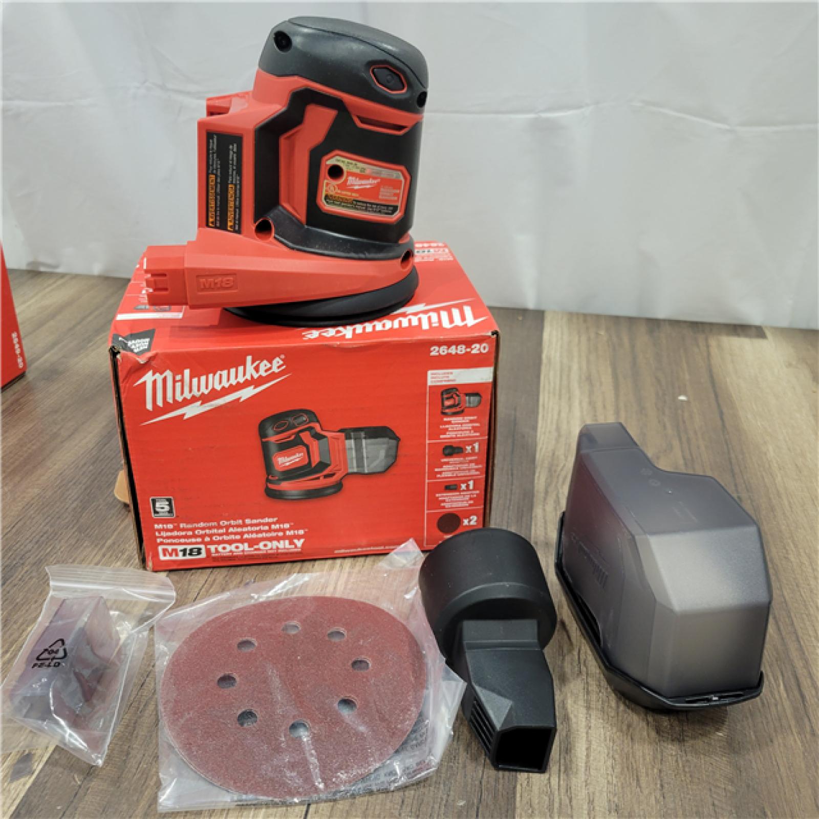 AS-IS Milwaukee 2648-20 - M18 5  7000-12000 Opm Cordless Variable Speed Random Orbital Sander