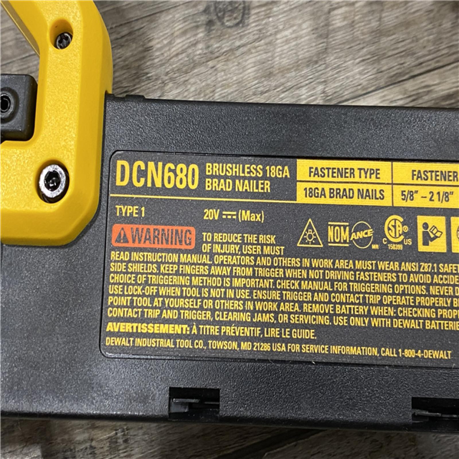 AS-IS DEWALT 20V MAX XR Lithium-Ion Electric Cordless 18-Gauge Brad Nailer (Tool Only)