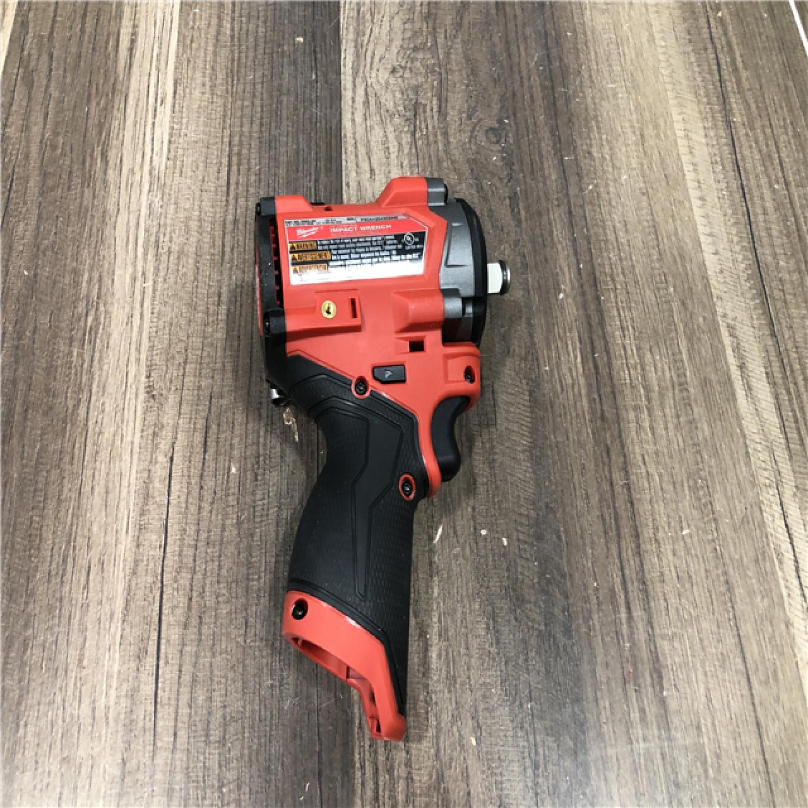 AS-IS Milwaukee FUEL 12V Lithium-Ion Brushless Cordless Stubby 1/2 in. Impact Wrench (Tool-Only)