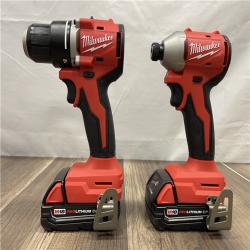 AS-IS Milwaukee 18V Lithium-Ion Brushless Cordless Compact Drill/Impact Combo Kit