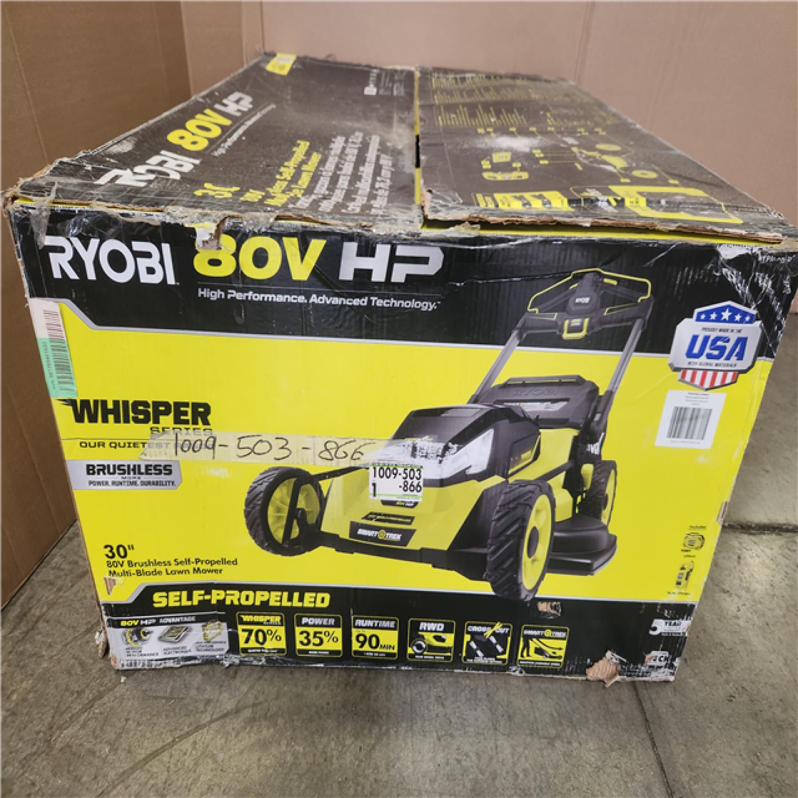 Phoenix NEW RYOBI 80V HP Brushless Battery Cordless Electric 30 in. Multi-Blade Lawn Mower with Battery and Charger