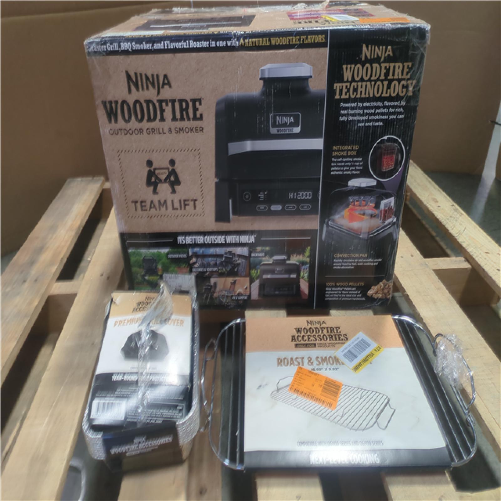 CALIFORNIA AS-IS NINJA WOOD FIRE OUTDOOR GRILL SMOKER
