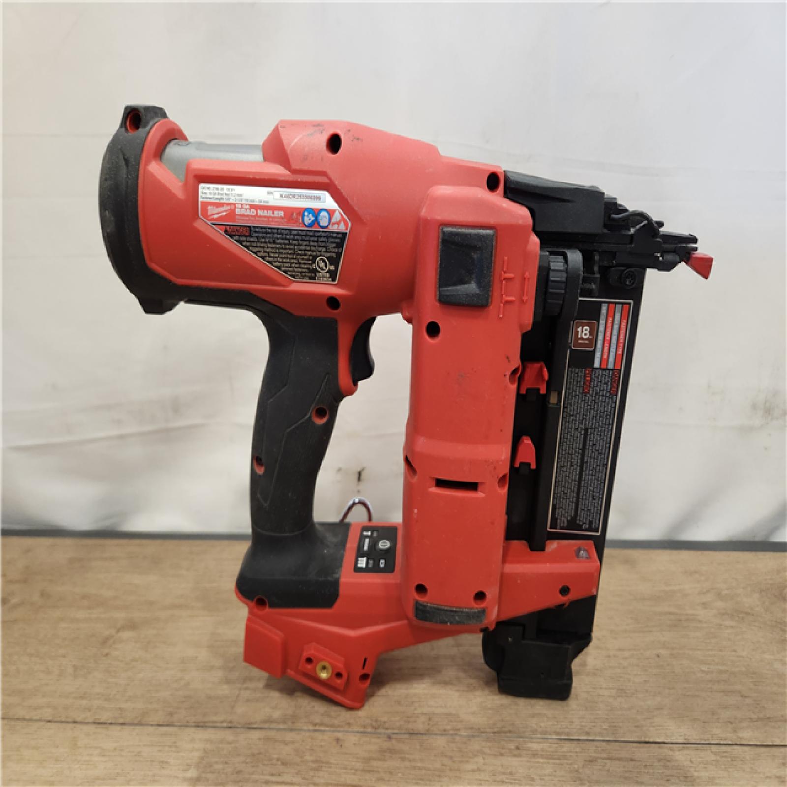 AS-IS- Milwaukee FUEL 18-Volt Lithium-Ion Brushless Cordless Gen II 18-Gauge Brad Nailer (Tool-Only)