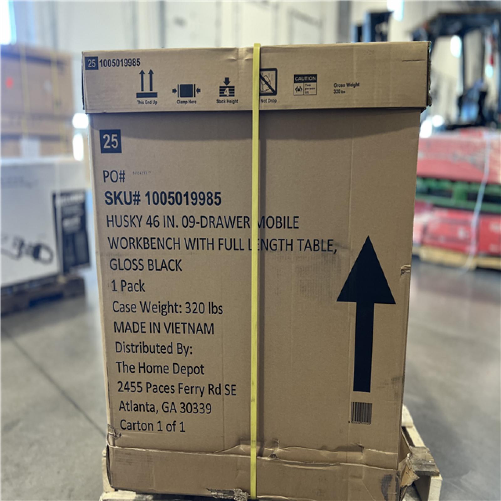 DALLAS LOCATION - AS-IS HUSKY 46IN  09 DRAWER MOBILE WORKBENCH