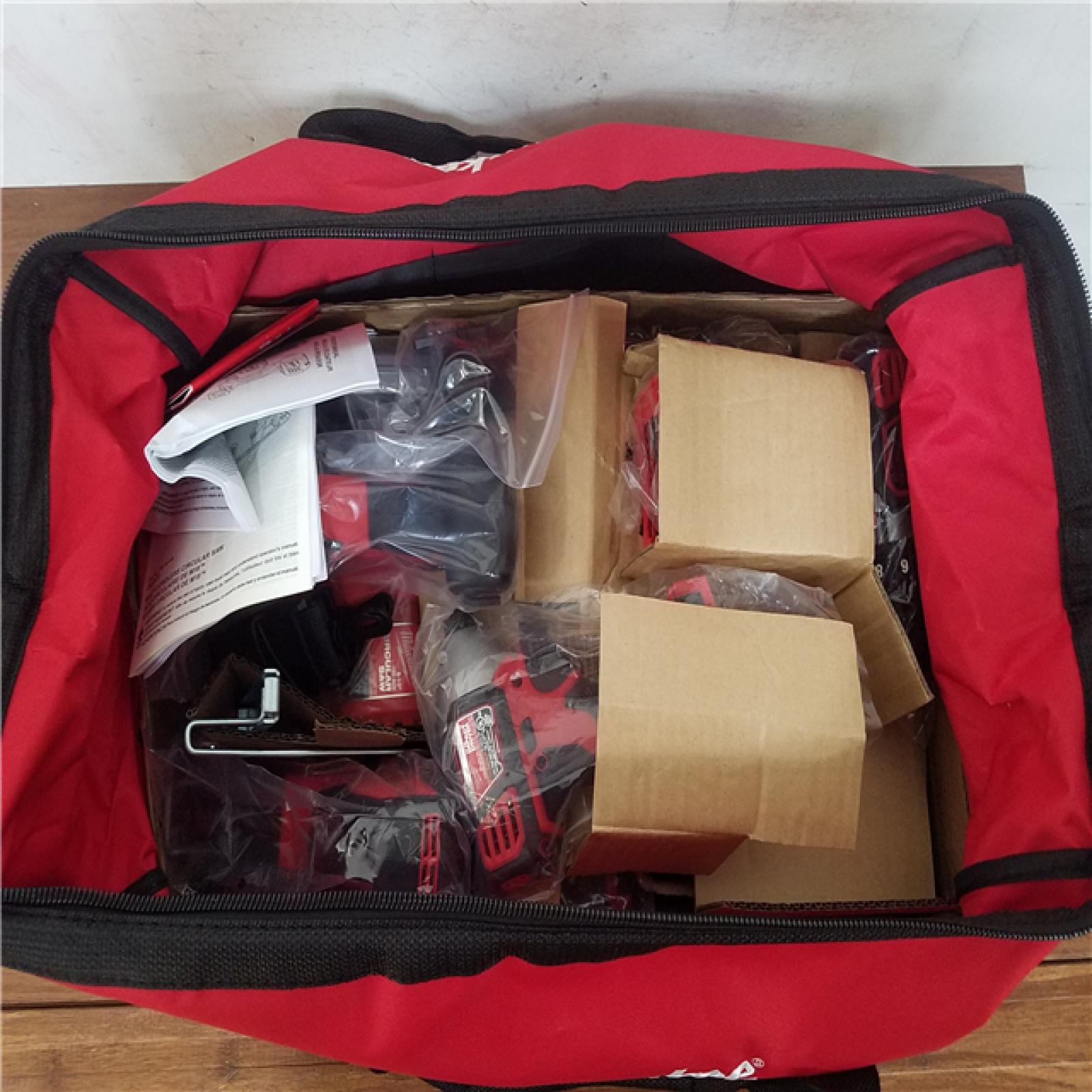 California NEW Milwaukee 5 Piece Tool Kit  Includes (2) Batteries  Charger and Bag