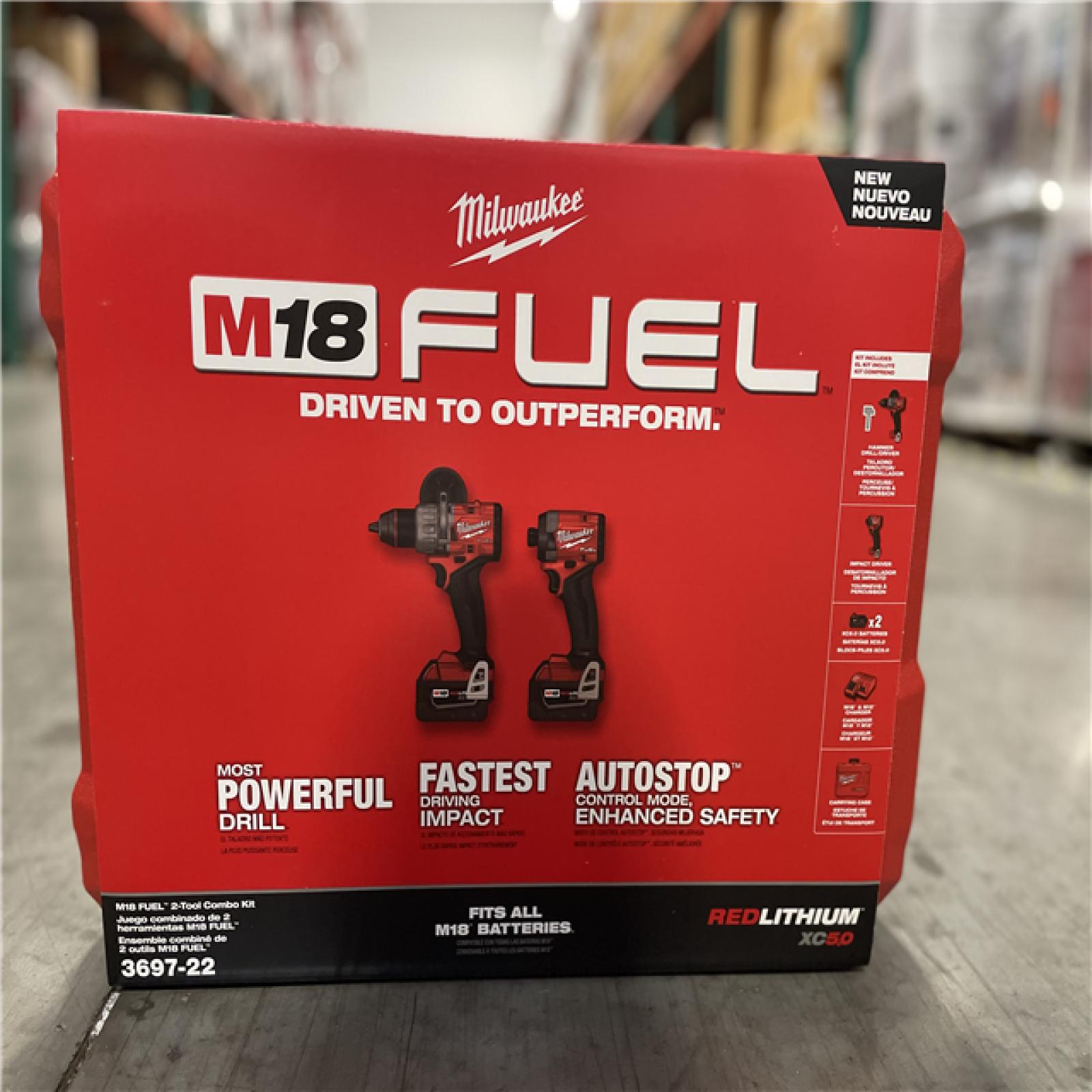NEW! Milwaukee FUEL 18V Lithium-Ion Brushless Cordless Hammer Drill and Impact Driver Combo Kit