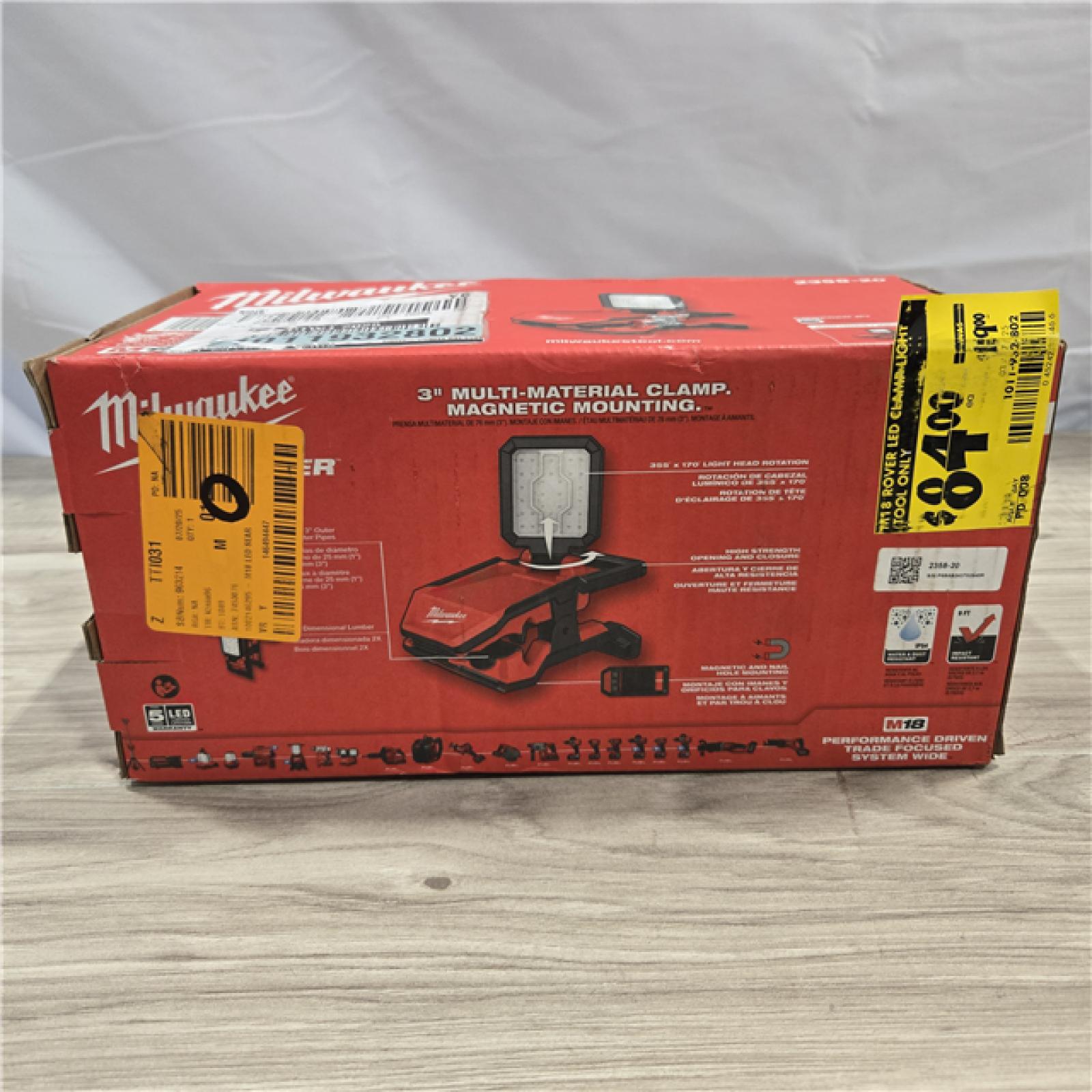 NEW! - Milwaukee M18 ROVER Clamping Flood Light